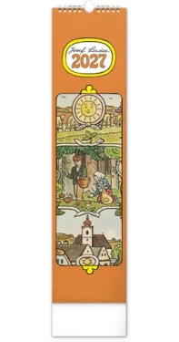 NOTIQUE Josef Lada 2027 / Nástenný kalendár / 12 × 48 cm