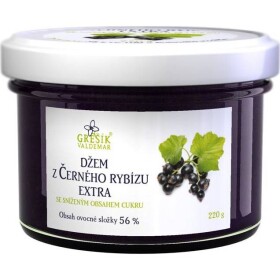 Džem z černého rybízu extra so zníženým obsahom cukru 220 g - Grešík - Grešík