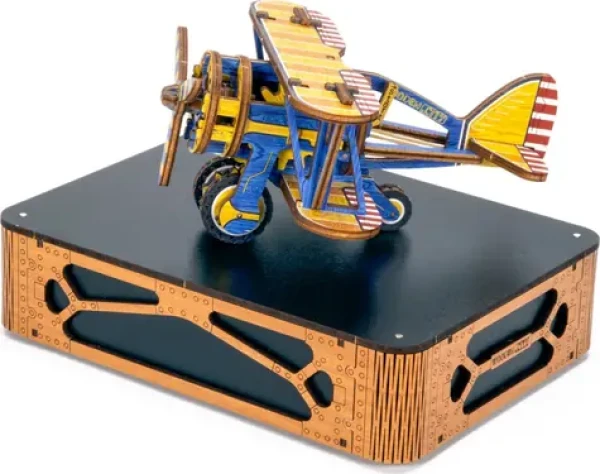 Wooden City 3D Drevené puzzle Dvojplošník Limitovaná edícia