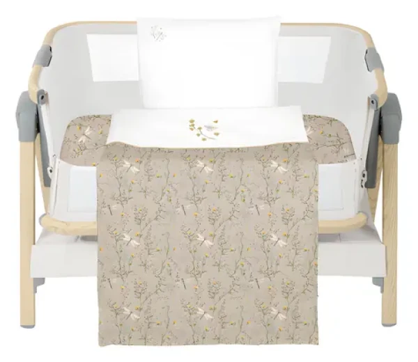 KikkaBoo Secret Garden Beige / Posteľná sada do postieľky / 3 ks / 50×85 cm (41101030195KB)