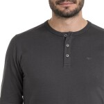 Bushman Pánske henley tričko Willber II, tmavošedé XXXL