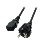 EFB Schuko - IEC C19 čierna / Napájací kábel / 1,8 m / 16 A / 250 V VDE (EK511.1,8)