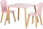 CHIPOLINO Drevený stolík so stoličkami Pink (DIWH02420323)