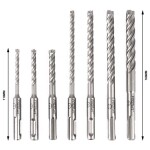 FRITZFURT 3161-2107 tvrdý kov sada kladivových vrtákov 7-dielna 5 mm, 6 mm, 8 mm, 10 mm, 12 mm SDS plus 1 sada; 3161-2107