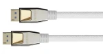 Python DisplayPort 2.0 biela / Prípojný kábel DisplayPort - DisplayPort / 8K 60Hz / 54 Gbit/s / 3 m / Nylon (DP20-PY030W)