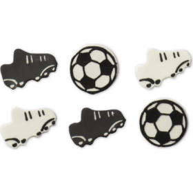 Cukrová dekorácia na tortu futbal, 6 ks - Decora - Decora