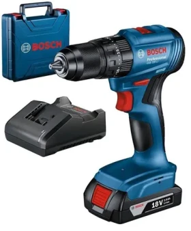 BOSCH GSB 185-LI modrá / Aku príklepová vŕtačka / 18V / 13 mm skľučovadlo / 1900 ot-min / 50 Nm / 1x 2.0 Ah (06019K3101)