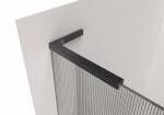 CERANO - Sprchová zástena Walk-in Onyx L-ľavá vzpera - 8 mm + polička/držiak na uteráky - čierna matná, ryhované sklo - 90x200 CER-8050BD839