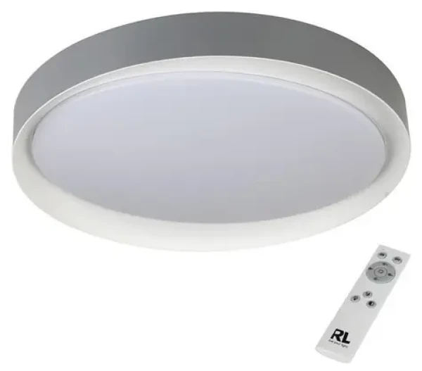 Reality Zeta šedá/biela / Stropné LED svietidlo (R62712411)