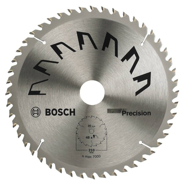 Bosch Accessories Precision 2609256873 tvrdokovový pílový kotúč 210 x 30 mm Počet zubov (na palec): 48 1 ks; 2609256873