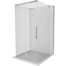 MEXEN/S - Rox-3S L sprchový kút 3 stenný, posuvný 110 x 110, transparent, chróm 8C2L-110-110-01-00-3S