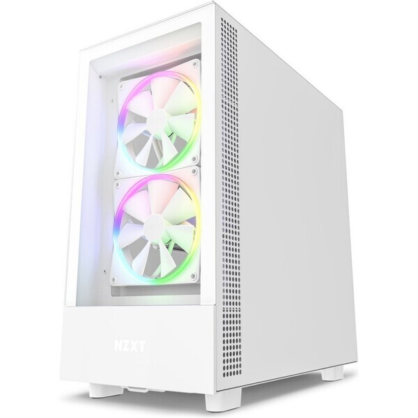 NZXT H5 Elite edition biela / E-ATX / 1x USB 3.2 + 1x USB-C 3.2 / 3.5mm Jack / 3 x 120 mm (2xRGB) (CC-H51EW-01)