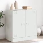 VidaXL Skrinka boczna, Biela, 67x39x73 cm, stal