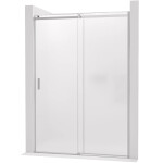 CERANO - Sprchové posuvné dvere Santoro - pravá - 6 mm - chróm, mliečne sklo - 140x195 CER-663250
