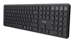 Trust Vaiya čierna / Bezdrôtová klávesnica / US layout / RF 2.4GHz Bluetooth / numerická klávesnica (25511)