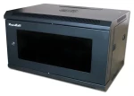 Xtendlan Nástenný rozvádzač 6U 600x450mm čierna / Rozvádzač / Sklenené dvere / Jednodielny, rozložený (WS-6U-64-BLACK-U-P)
