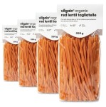 Vilgain Strukovinové cestoviny BIO – 4× Tagliatelle z červenej šošovice 250 g