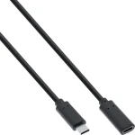 Mercodan predlžovací kábel USB-C 3.0 čierny / Predlžovací kábel / USB-C (M) - USB-C (F) / 0,5 m (509350113)