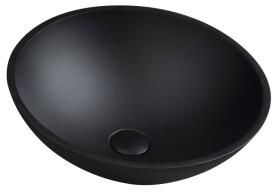 SAPHO - TELICA sklenené umývadlo na dosku priemer 42cm, čierná mat TY181B