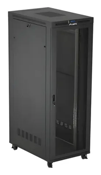 Lanberg FF01-8247-23BL čierna / Stojanový rozvádzač / 19" / 47U / 800x1200 mm / nosnosť 1200 kg (FF01-8247-23BL)