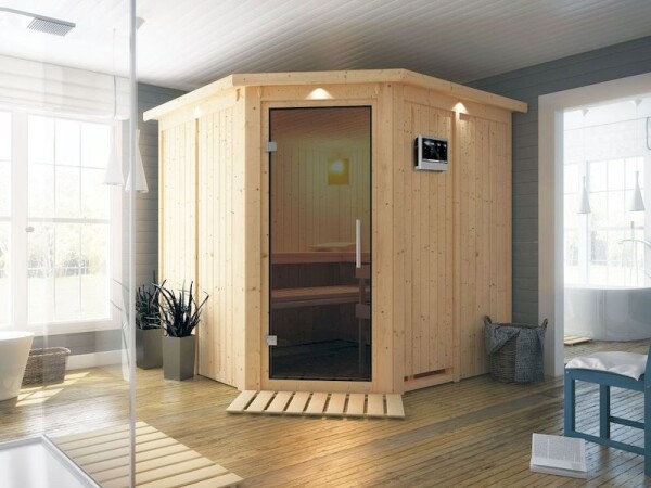 Domáca finská sauna (71360) Karibu Jarin, rozmery š. 196 × h. 196 × v. 198 cm