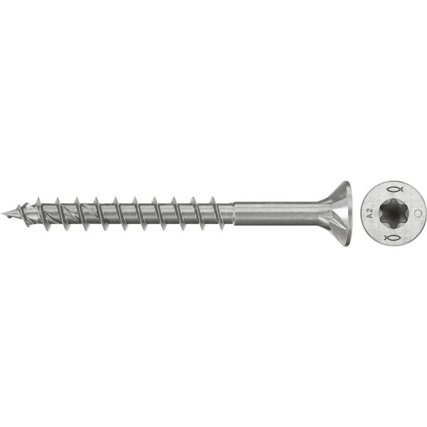 Fischer 574081 skrutky do drevotriesky 4.5 mm 70 mm TX Nerezová oceľ 100 ks; 574081
