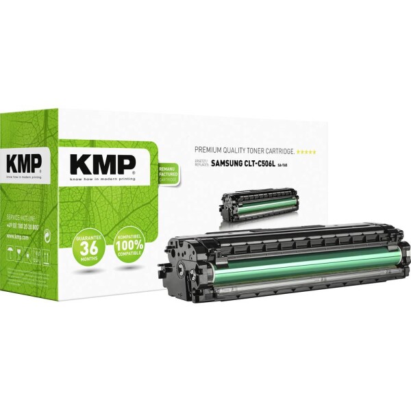 KMP SA-T65 toner náhradný Samsung CLT-C506L zelenomodrá 3500 Seiten kompatibilná náplň do tlačiarne; 3513,3003