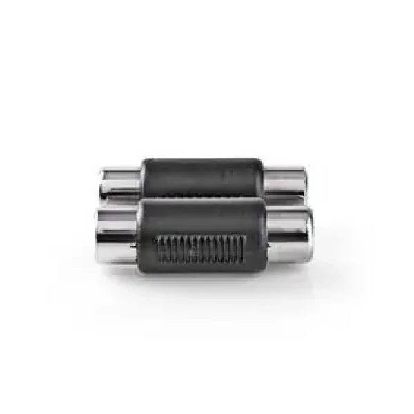 Nedis Stereo audio adaptér 2x RCA (F) - 2x RCA (F) čierna / poniklované (CAGB24952BK)