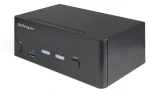 StarTech 2-portový HDMI KVM switch čierna / KVM prepínač / 4K UHD / USB Hub / 1 užívateľ (SV231DHU34K6)