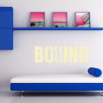 Veselá Stena Samolepka Nápis boxing Farba: modrá, Veľkosť: 80 x 23 cm