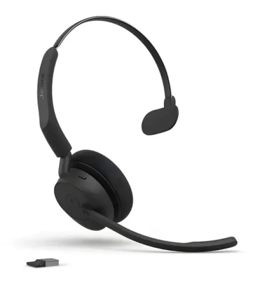 JABRA Evolve3 45 Mono MS Link 390a čierna / Slúchadlá / mikrofón / Bluetooth / USB-A / 36 h výdrž batérie (34599-899-999)