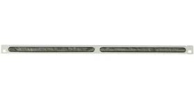 Lanview 19" káblový organizér 0,5U biela / Organizér káblov / L profil / kefový priechod / 482x112x22 mm (RAO215WH)