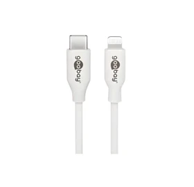 Goobay 39446 biela / Nabíjací a synchronizačný kábel Lightning - USB-C / 1 m (39446)