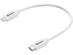 Sandberg USB-C PD to Lightning MFI 0.2M biela / nabíjací kábel USB-C na Lightning