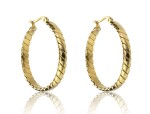 Marc Malone Elegantné kruhové náušnice Stella Gold Earrings MCE23014G