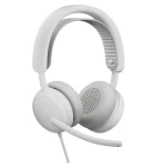 Logitech Zone Wired 2 biela / Drôtové slúchadlá s mikrofónom / USB / 1.9 m (981-001621)