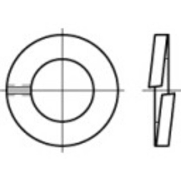 TOOLCRAFT 105709 pérová podložka Vnútorný Ø: 33.5 mm DIN 127 pružinová ocel glavanizované zinkom 25 ks; 105709