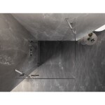 MEXEN/S - Lunar sprchovací kút dvere krídlové ľavá 90 x 90, transparent, chróm 834-090-090-01-00-L