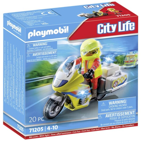 Playmobil 71205 Záchranársky motocykel blikajúcim svetlom