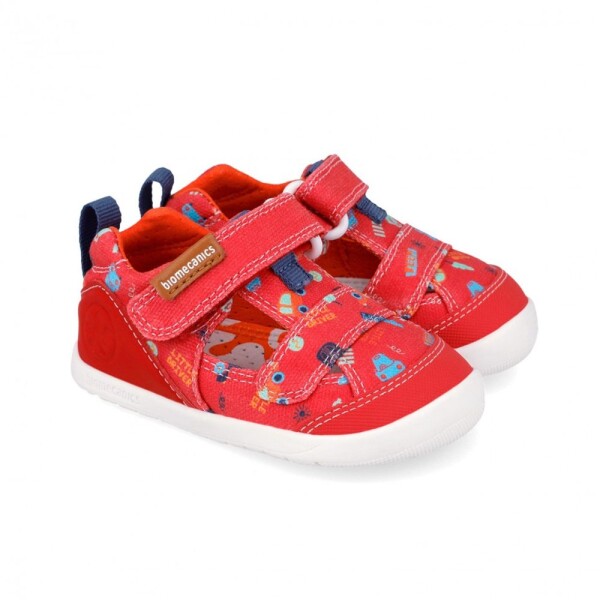 Dievčenské barefoot sandále LONA ESTAMPADA ROJO Biomecanics 262197-B204 - 26