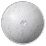 SAPHO - BLOK kamenné umývadlo na dosku priemer 42cm, biela carrara mat 2401-42