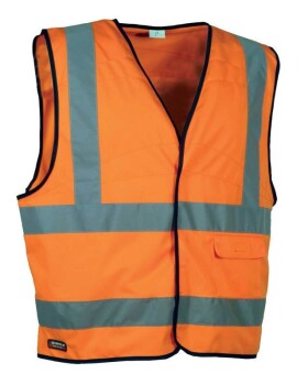 Reflexná pracovná vesta Cofra CLEAR Farba: Reflexná oranžová, Veľkosť: 4XL (CACLEAR_01_4XL)