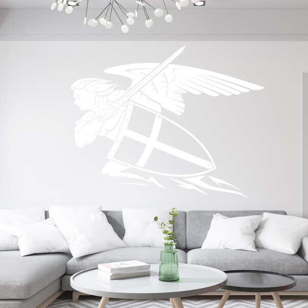 Veselá Stena Samolepka Archanjel Farba: bílá, Veľkosť: 100 x 80 cm