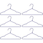 House Doctor Ramínka na šaty Wire Blue – set 6 ks