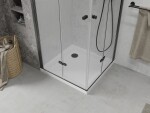 MEXEN/S - Lima Duo sprchovací kút 70x70, transparent, čierna + vanička so sifónom 856-070-070-70-02-4010B