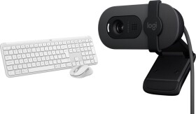 Logitech Signature Slim MK950 biała (920-012491) + Brio 100 (960-001585)
