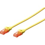 Digitus DK-1617-030/Y RJ45 sieťové káble, prepojovacie káble CAT 6 U/UTP 3.00 m žltá samozhášavý, bez halogénov, guľatý, krútené páry, netienený 1 ks; DK-1617-030/Y