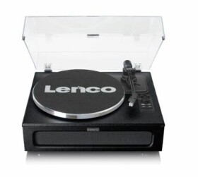 Lenco LS-430BK / Gramofón / 33 amp; 45 RPM / AUX-in / RCA-out / Bluetooth / predzosilňovač / repro (LS-430BK)