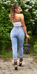 Sexy Mom Fit Highwaist Jeans mit Cut-Outs denimblue