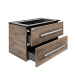 Kúpeľňová skrinka s umývadlom SAT Cube Way 80x53x46 cm dub wellington mat CUBE46802DWMODC CUBE46802DWMODC